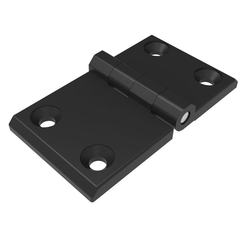 SOUTHCO Surface Mount Hinge, 50 mm size, with Mounting CSK Holes, Zinc Alloy, Black Powder coated [EH-DHFM-5087]