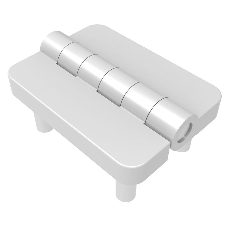SOUTHCO Butt Hinge, 54 mm size, with Stud Mount , Zinc Alloy, Silver Powder Coated [EH-DHFM-5440-S-SPC]