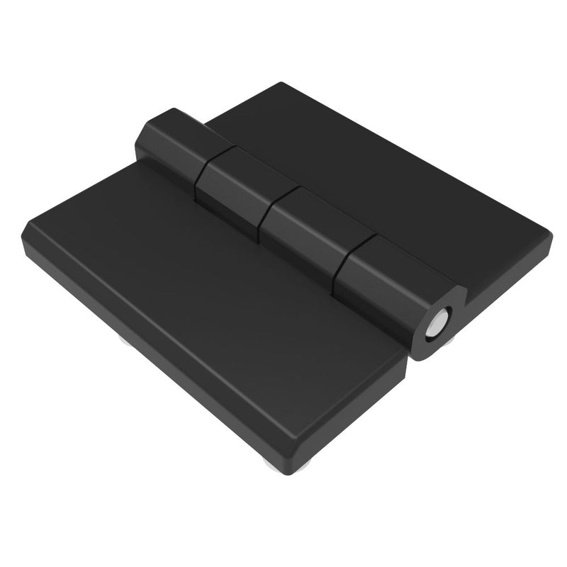SOUTHCO Surface Mount Hinge, 60 mm size, with Mounting CSK Holes, Zinc Alloy, Black Powder coated [EH-DHFM-60-6-S8]