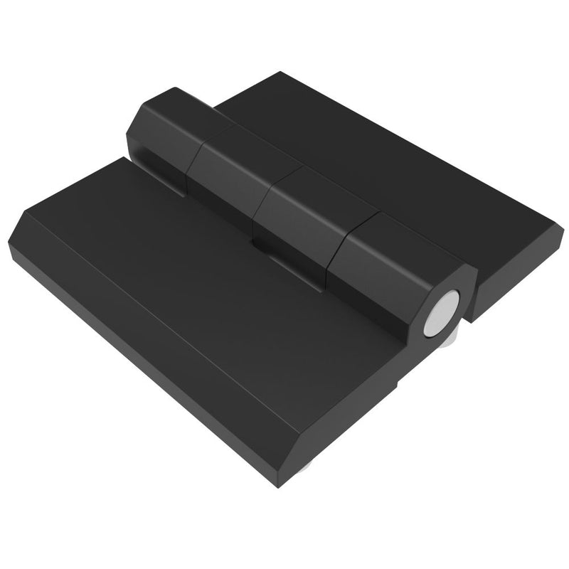 SOUTHCO Surface Mount Hinge, 60 mm size, with Stud Mount, Zinc Alloy, Black Powder coated [EH-DHFM-60-8-S8]