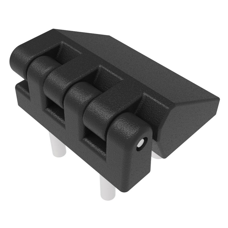 SOUTHCO Butt Hinge, 30 mm size, with Stud Mount, Polyamide, Black [EH-DHIF-2630-SS]