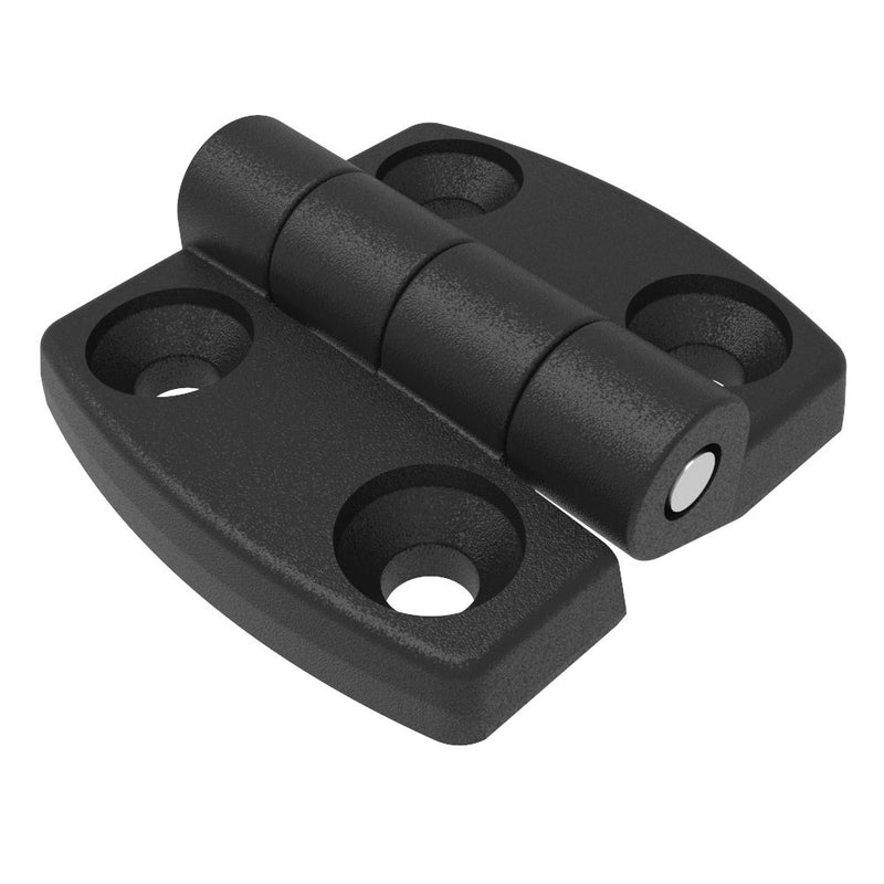 SOUTHCO Surface Mount Hinge, 51 mm size, with Mounting CSK Holes,Polyamide, Black [EH-DHIF-4851]