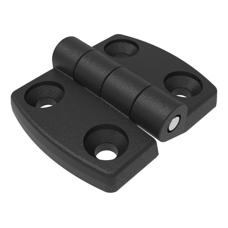 SOUTHCO Surface Mount Hinge, 58 mm size, with Mounting CSK Holes,Polyamide, Black [EH-DHIF-4858]