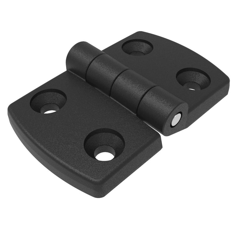 SOUTHCO Surface Mount Hinge, 76 mm size, with Mounting CSKHoles,Polyamide, Black [EH-DHIF-4876]