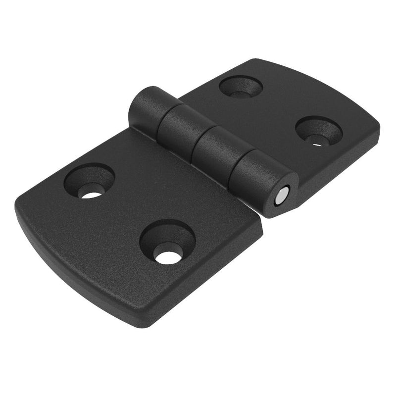 SOUTHCO Surface Mount Hinge, 96 mm size, with Mounting CSKHoles,Polyamide, Black [EH-DHIF-4896]
