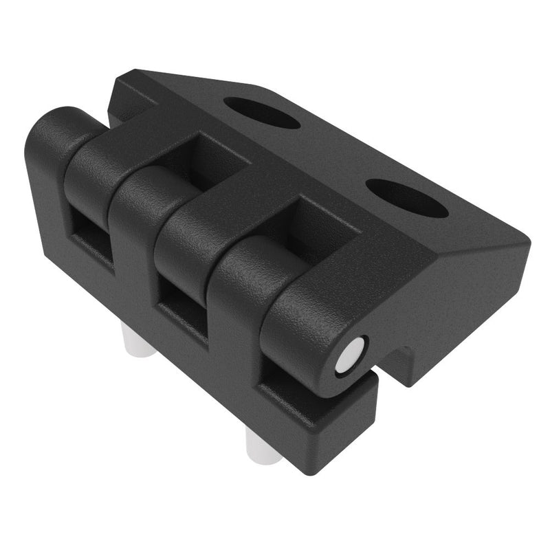 SOUTHCO Butt Hinge, 48 mm size, with Mounting Counter bore Holes and Stud Mount, Polyamide, Black [EH-DHIF-5048-HS]