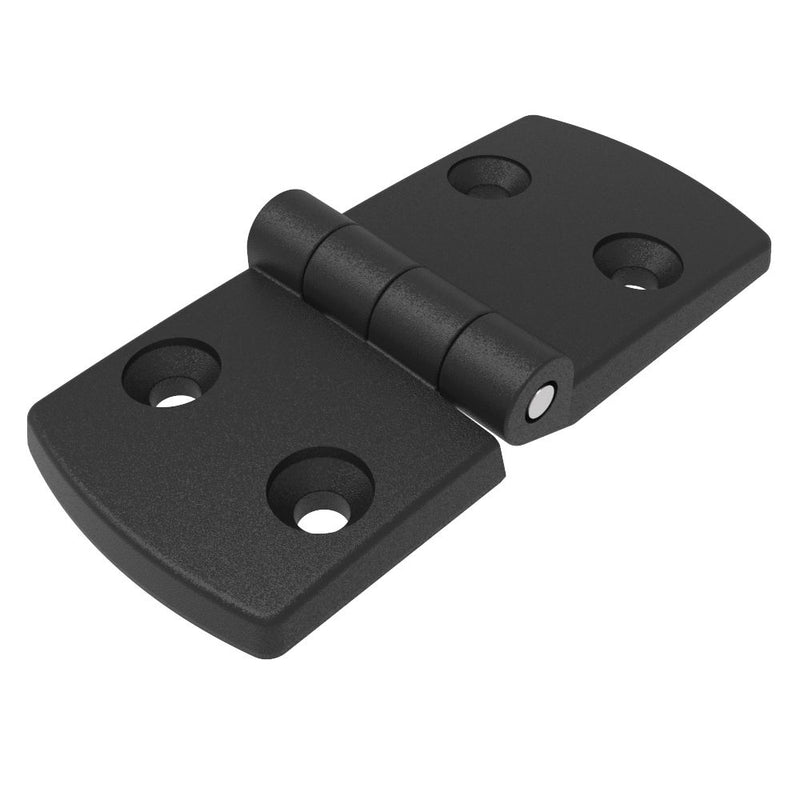 SOUTHCO Surface Mount Hinge, 106 mm size, with Mounting CSK Holes,Polyamide, Black [EH-DHIF-96115]