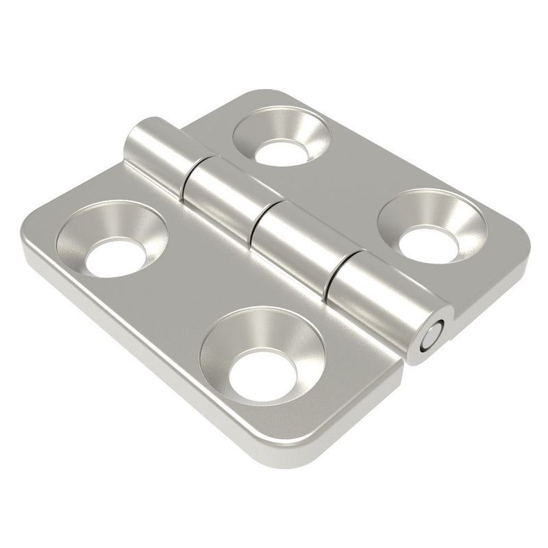 SOUTHCO Surface Mount Hinge, 28 mm size, with Mounting CSK Holes, Stainless Steel, Electro polished [EH-DHIS-2830]