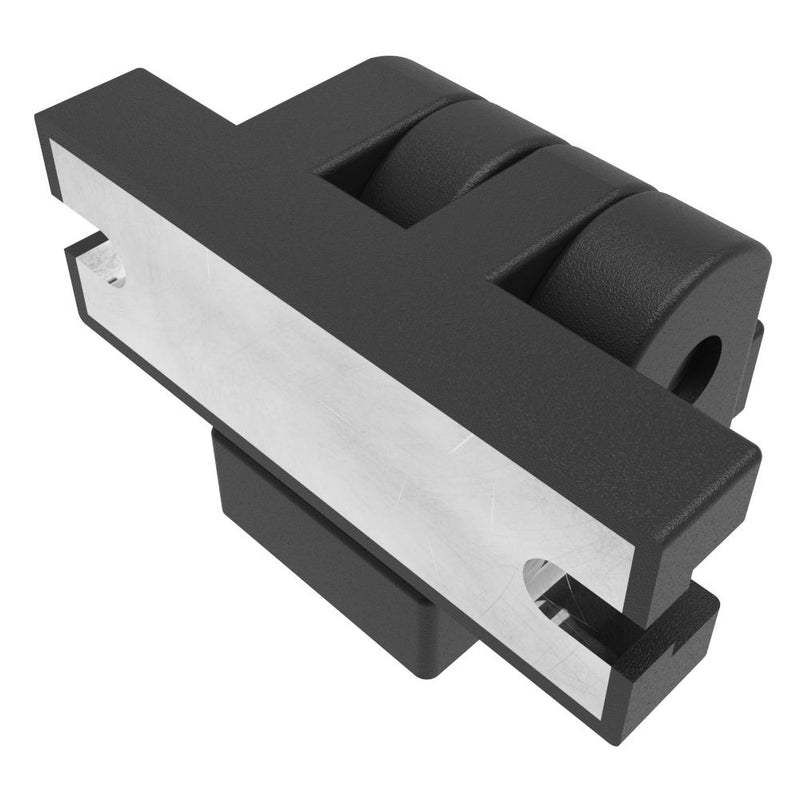 SOUTHCO Butt Hinge, 70 mm size, with Mounting Counter bore Holes and Slots, Polyamide with Reinforced Zinc Insert, Black [EH-DHIZF-1655]