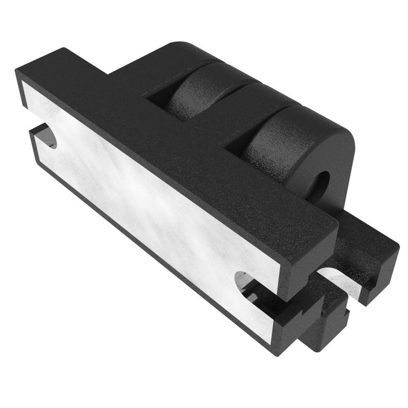SOUTHCO Butt Hinge, 70 mm size, with Mounting Counter bore Slot Holes, Polyamide with Reinforced Zinc Insert, Black [EH-DHIZF-55]