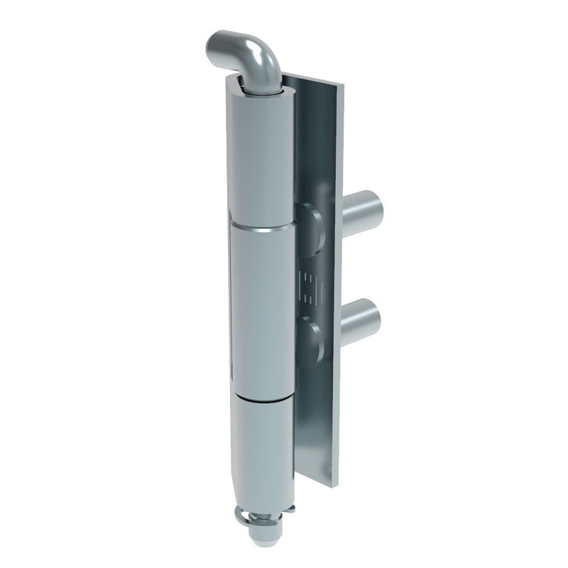 SOUTHCO Removable Spring Hinge, Concealed Assembly, M6Stud Mount, Steel, Blue Zinc [F6-DHIM-6015-AR-M6]