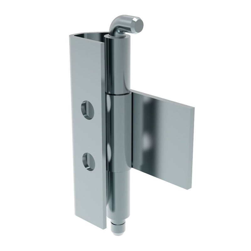 SOUTHCO Removable Spring Hinge, Concealed Assembly, Hole Dia.6mm, Steel, Blue Zinc [F6-DHIM-6015-AW]