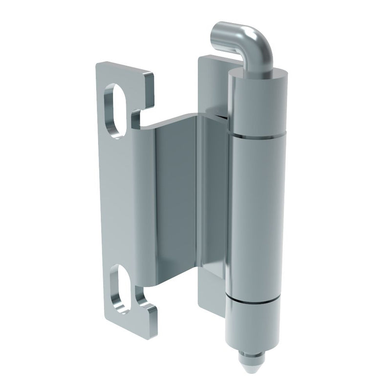 SOUTHCO Removable Concealed Hinge, Concealed Assembly, Slot 12x7mm, Steel, Blue Zinc [F6-DHIM-6060]