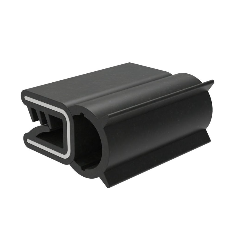 SOUTHCO Gasket, Clip-On Profile, Non-Vented, EPDM Sponge Rubber, Black, 50m Length [GA-007-82-M500]