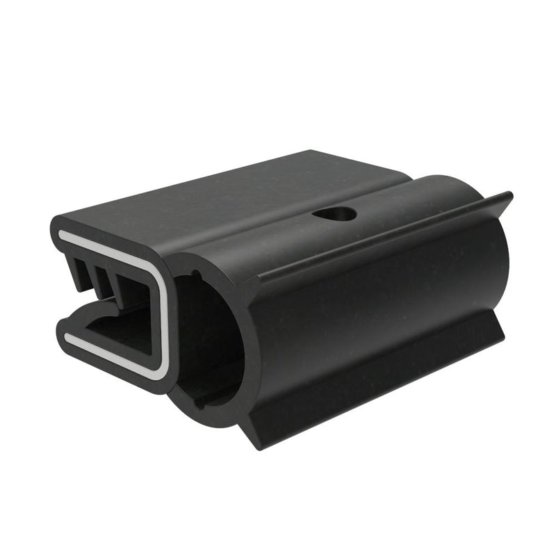 SOUTHCO Gasket, Clip-On Profile, Vented, EPDM Sponge Rubber, Black, 50m Length [GA-007-82V-M500]