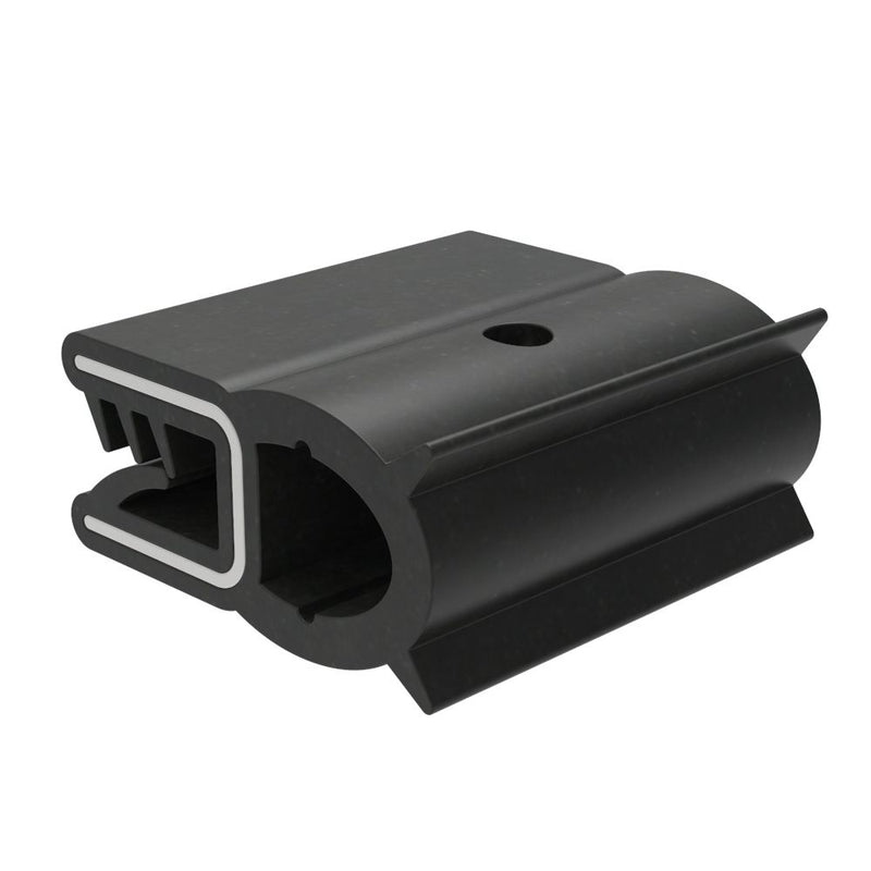 SOUTHCO Gasket, Clip-On Profile, Vented, EPDM Sponge Rubber, Black, 50m Length [GA-010-82V-M500]