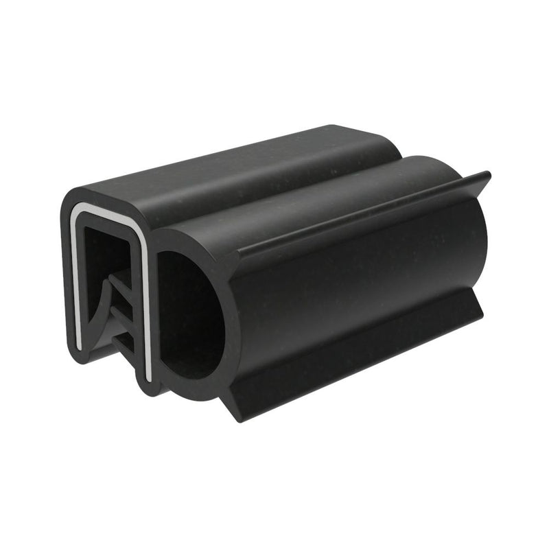 SOUTHCO Gasket, Clip-On Profile, Non-Vented, EPDM Sponge Rubber, Black, 50m Length [GA-202-82-M500]