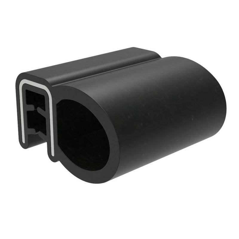 SOUTHCO Gasket, Clip-On Profile, Non-Vented, EPDM Sponge Rubber, Black, 50m Length [GA-204-82-M500]
