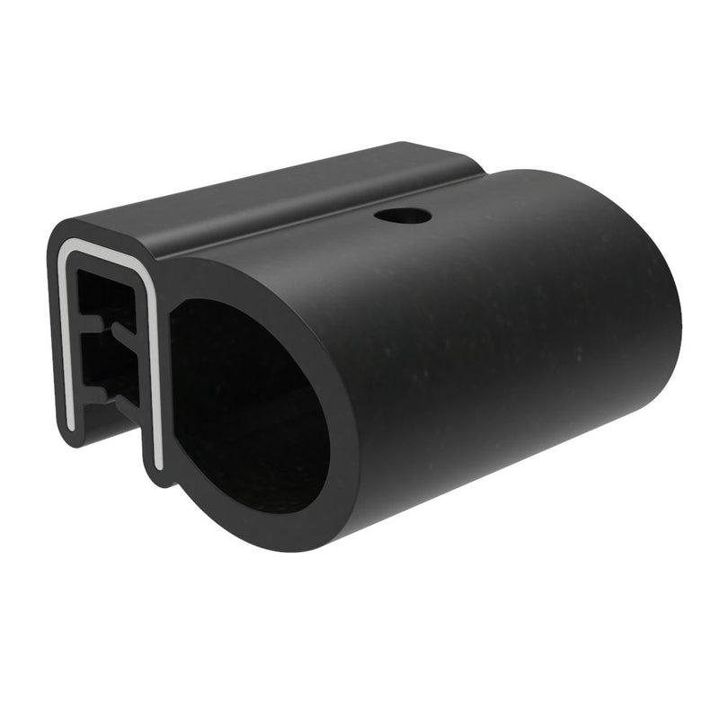 SOUTHCO Gasket, Clip-On Profile, Vented, EPDM Sponge Rubber, Black, 50m Length [GA-204-82V-M500]