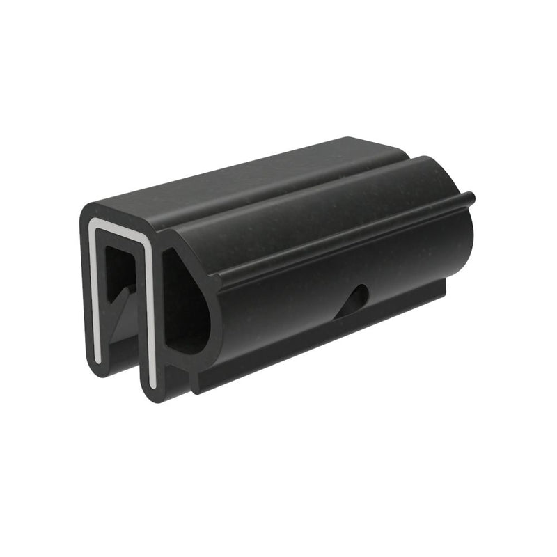 SOUTHCO Gasket, Clip-On Profile, Vented, EPDM Sponge Rubber, Black, 50m Length [GA-206-82V-M500]