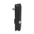 SOUTHCO Swinghandle Latch, Medium Size - 125 mm (4.92 in), Without Padlock Hasp, Use with Linear Actuator, CH 751 Key (2 Keys Included), Non-Sealed, Zinc Alloy, Powder Coated, Black [H3-50-101-050]