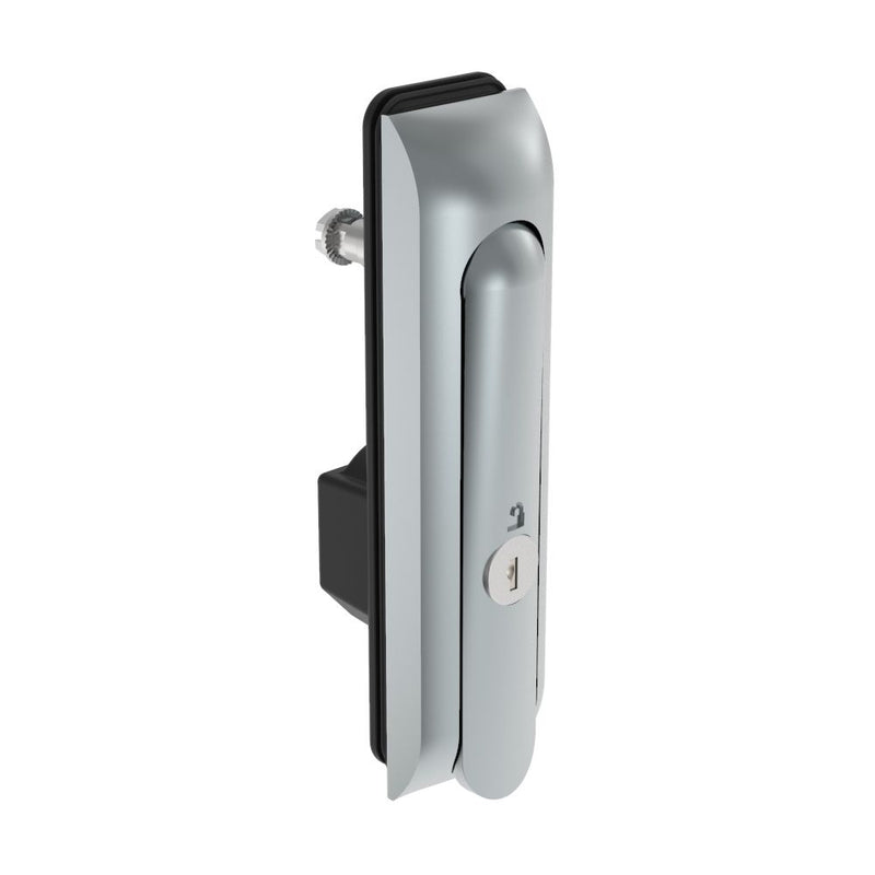 SOUTHCO Swinghandle Latch, Medium Size - 125 mm (4.92 in), Without Padlock Hasp, Use with Linear Actuator, CH 300 Key, Sealed, Zinc Alloy, Satin Chrome Plated [H3-50-102-144]