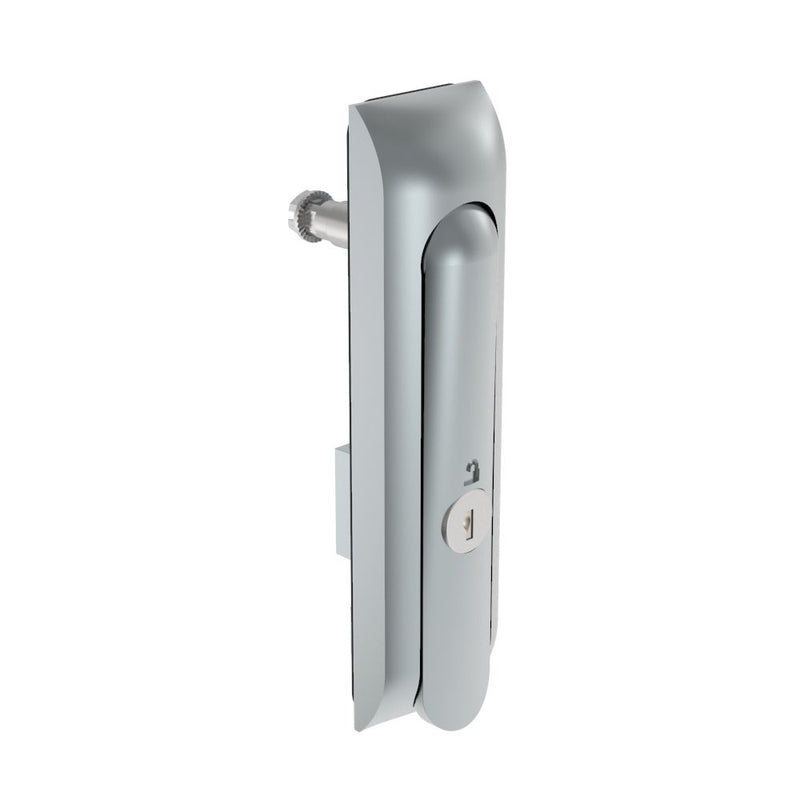 SOUTHCO Swinghandle Latch, Medium Size - 125 mm (4.92 in), Without Padlock Hasp, Use with Linear Actuator, CH 333 Key, Non-Sealed, Zinc Alloy, Satin Chrome Plated [H3-50-103-044]
