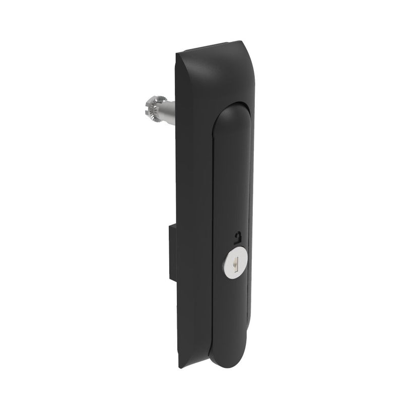 SOUTHCO Swinghandle Latch, Medium Size - 125 mm (4.92 in), Without Padlock Hasp, Use with Linear Actuator, CH 333 Key, Non-Sealed, Zinc Alloy, Powder Coated, Black [H3-50-103-050]