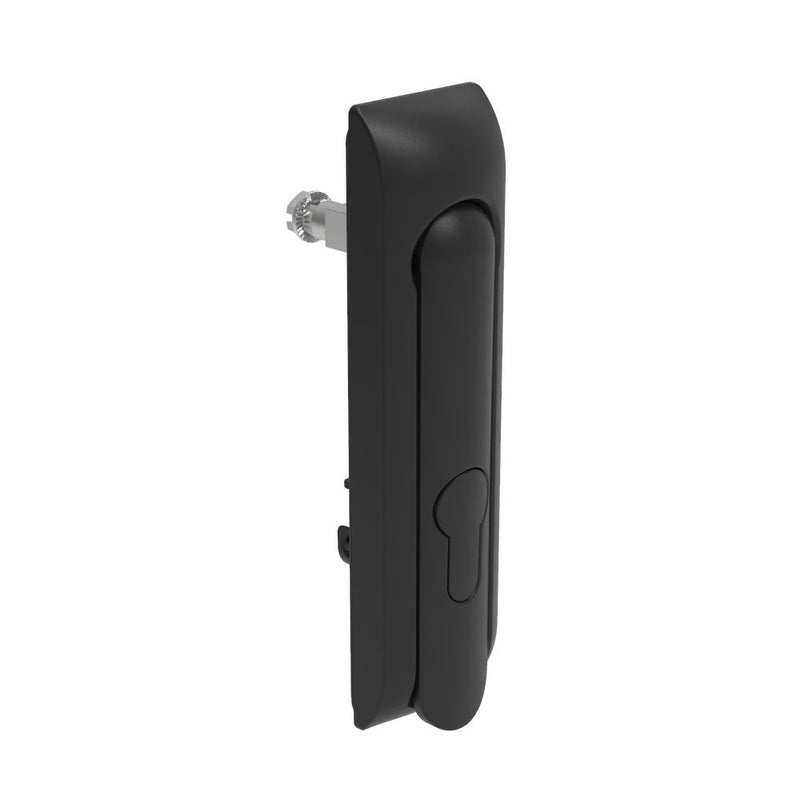 SOUTHCO Swinghandle Latch, Medium Size - 125 mm (4.92 in), Without Padlock Hasp, Use with Linear Actuator, Non-Locking with detent, Non-Sealed, Zinc Alloy, Powder Coated, Black [H3-50-120-050]
