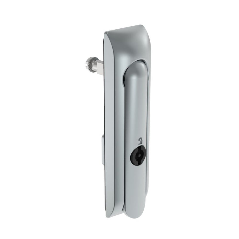 SOUTHCO Swinghandle Latch, Medium Size - 125 mm (4.92 in), Without Padlock Hasp, Use with Linear Actuator, 3 mm Double Bit, Non-Sealed, Zinc Alloy, Satin Chrome Plated [H3-50-140-044]