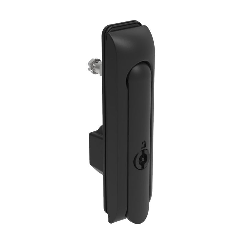 SOUTHCO Swinghandle Latch, Medium Size - 125 mm (4.92 in), Without Padlock Hasp, Use with Linear Actuator, 3 mm Double Bit, Sealed, Zinc Alloy, Powder Coated, Black [H3-50-140-150]
