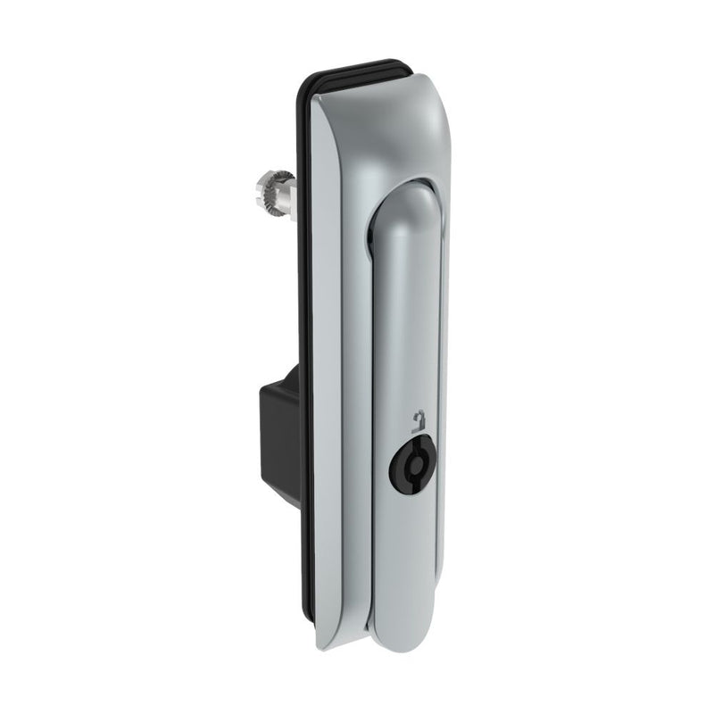 SOUTHCO Swinghandle Latch, Medium Size - 125 mm (4.92 in), Without Padlock Hasp, Use with Linear Actuator, 5 mm Double Bit, Sealed, Zinc Alloy, Satin Chrome Plated [H3-50-141-144]