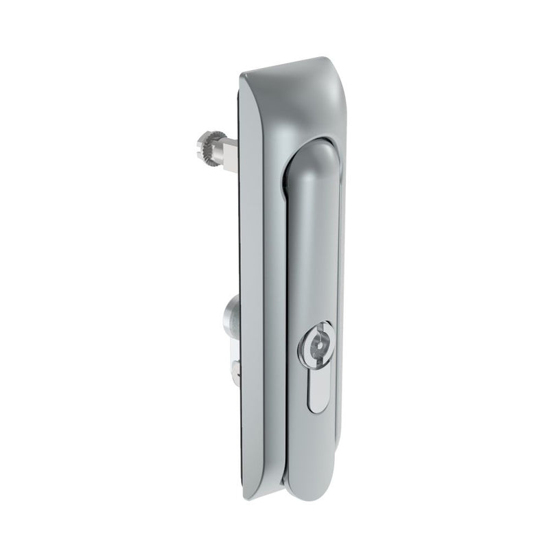 SOUTHCO Swinghandle Latch, Medium Size - 125 mm (4.92 in), Without Padlock Hasp, Use with Linear Actuator, 3 mm Double Bit DIN, Non-Sealed, Zinc Alloy, Satin Chrome Plated [H3-50-170-044]