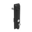 SOUTHCO Swinghandle Latch, Medium Size - 125 mm (4.92 in), With Padlock Hasp, Use with Linear Actuator or as Single Point Latch, CH 751 Key (2 Keys Included), Non-Sealed, Zinc Alloy, Powder Coated, Black [H3-50-201-050]