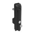 SOUTHCO Swinghandle Latch, Medium Size - 125 mm (4.92 in), With Padlock Hasp, Use with Linear Actuator or as Single Point Latch, CH 333 Key, Sealed, Zinc Alloy, Powder Coated, Black [H3-50-203-150]