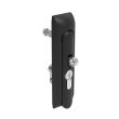 SOUTHCO Swinghandle Latch, Medium Size - 125 mm (4.92 in), With Padlock Hasp, Use with Linear Actuator or as Single Point Latch, CH 300 Key DIN, Non-Sealed, Zinc Alloy, Powder Coated, Black [H3-50-222-050]
