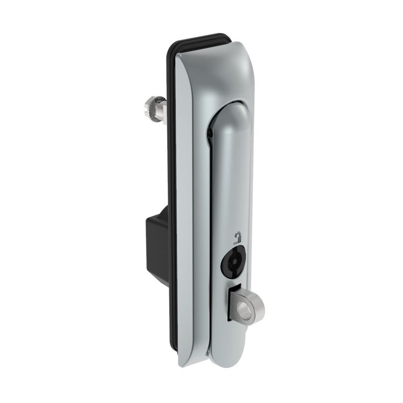 SOUTHCO Swinghandle Latch, Medium Size - 125 mm (4.92 in), With Padlock Hasp, Use with Linear Actuator or as Single Point Latch, 3 mm Double Bit, Sealed, Zinc Alloy, Satin Chrome Plated [H3-50-240-144]