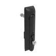 SOUTHCO Swinghandle Latch, Medium Size - 125 mm (4.92 in), With Padlock Hasp, Use with Linear Actuator or as Single Point Latch, Bellcore 216 Key, Non-Sealed, Zinc Alloy, Powder Coated, Black [H3-50-242-050]