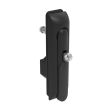 SOUTHCO Swinghandle Latch, Medium Size - 125 mm (4.92 in), With Padlock Hasp, Use with Linear Actuator or as Single Point Latch, 5 mm Double Bit DIN, Sealed, Zinc Alloy, Powder Coated, Black [H3-50-271-150]