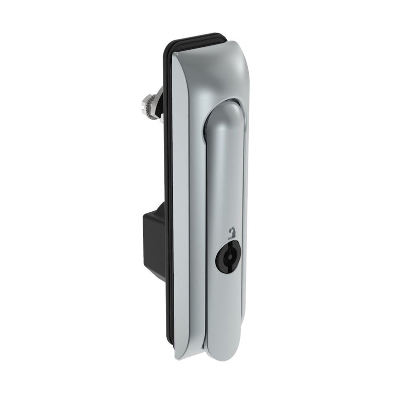 SOUTHCO Swinghandle Latch, Medium Size - 125 mm (4.92 in), Without Padlock Hasp, Use with Linear Actuator, 3 mm Double Bit, Sealed, Zinc Alloy, Satin Chrome Plated [H3-50-340-144]