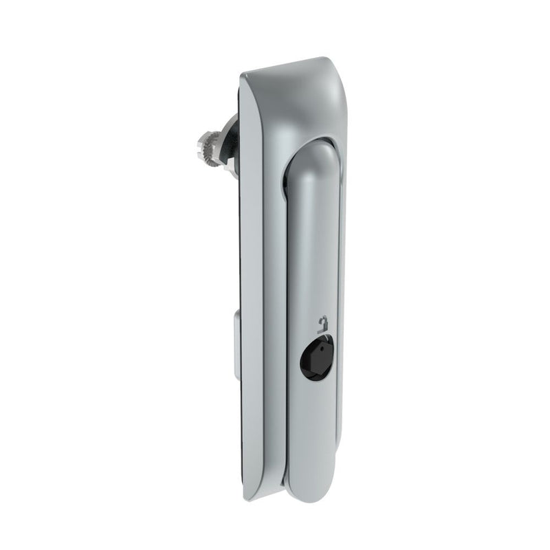 SOUTHCO Swinghandle Latch, Without Padlock Hasp, Use with Linear Actuator, Bellcore 216 Key, Non-Sealed, Zinc Alloy, Satin Chrome Plated [H3-50-342-044]