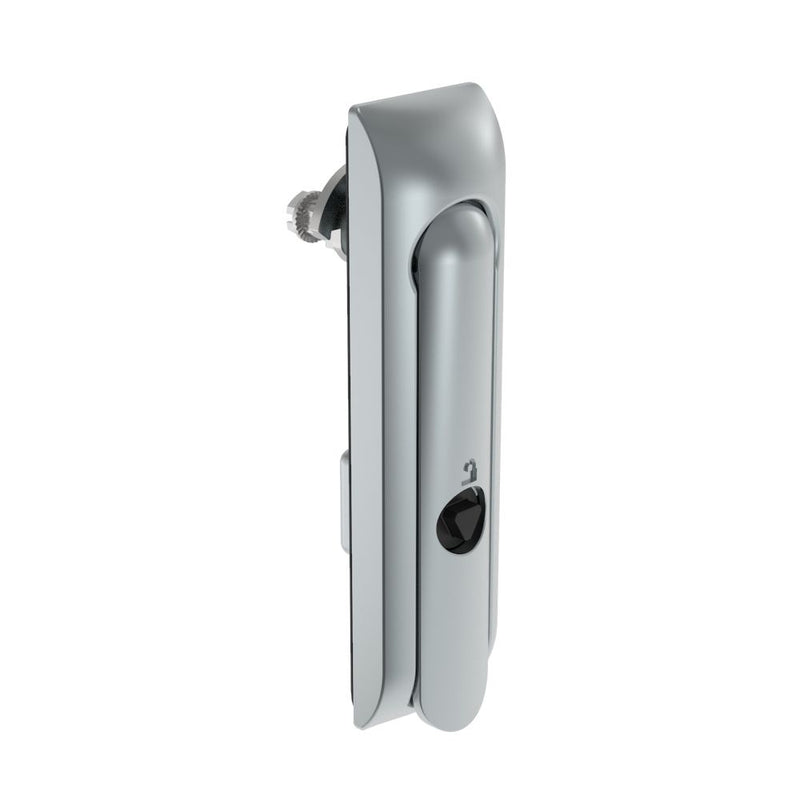 SOUTHCO Swinghandle Latch, Without Padlock Hasp, Use with Linear Actuator, 8 mm Triangle, Non-Sealed, Zinc Alloy, Satin Chrome Plated [H3-50-347-044]