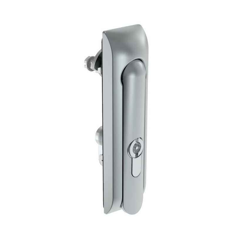 SOUTHCO Swinghandle Latch, Without Padlock Hasp, Use with Linear Actuator, 3 mm Double Bit DIN, Non-Sealed, Zinc Alloy, Satin Chrome Plated [H3-50-370-044]