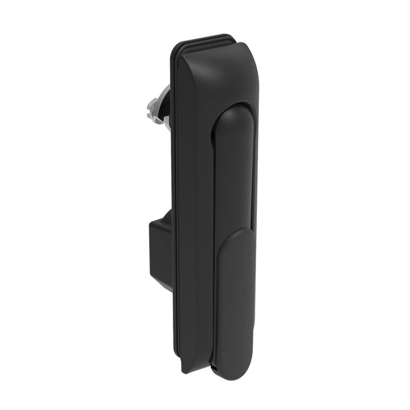 SOUTHCO Swinghandle Latch, Medium Size - 125 mm (4.92 in), Without Padlock Hasp, Use with Linear Actuator, 3 mm Double Bit DIN, Sealed, Zinc Alloy, Powder Coated, Black [H3-50-370-150]
