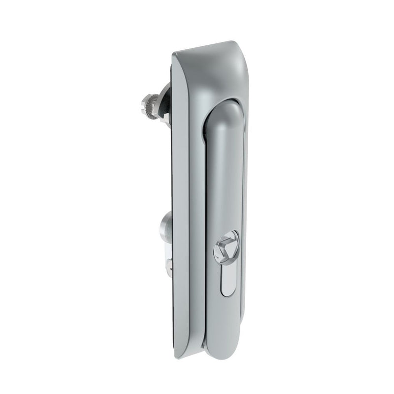 SOUTHCO Swinghandle Latch, Without Padlock Hasp, Use with Linear Actuator, 8 mm Triangle DIN, Non-Sealed, Zinc Alloy, Satin Chrome Plated [H3-50-377-044]