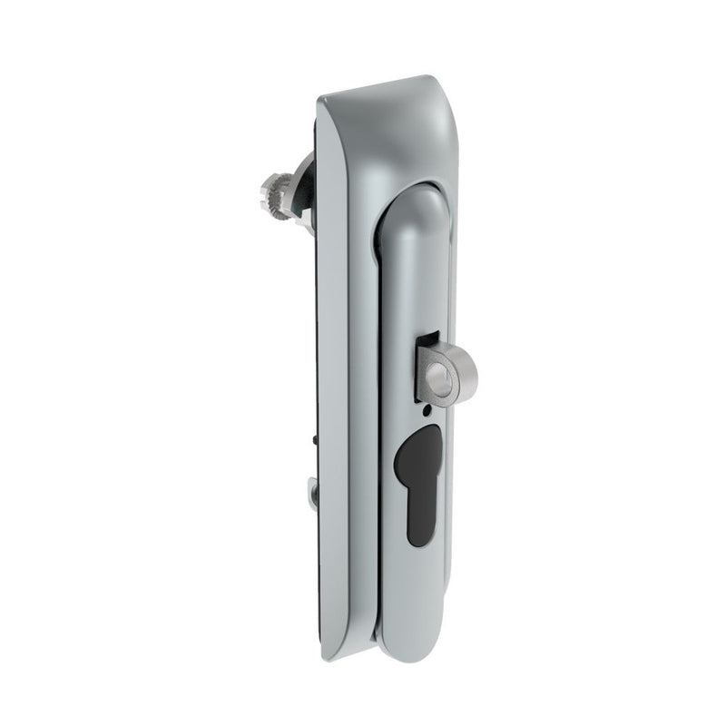 SOUTHCO Swinghandle Latch, Medium Size - 125 mm (4.92 in), With Padlock Hasp, Use with Linear Actuator or as Single Point Latch, Non-Locking with detent, Non-Sealed, Zinc Alloy, Satin Chrome Plated [H3-50-420-044]