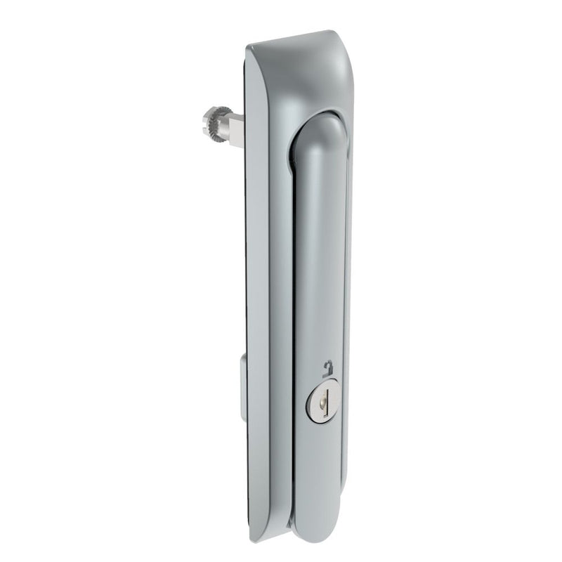 SOUTHCO Swinghandle Latch, Large Size - 150 mm (5.9 in), Without Padlock Hasp, Use with Linear Actuator, CH 751 Key (2 Keys Included), Non-Sealed, Zinc Alloy, Satin Chrome Plated [H3-60-101-044]