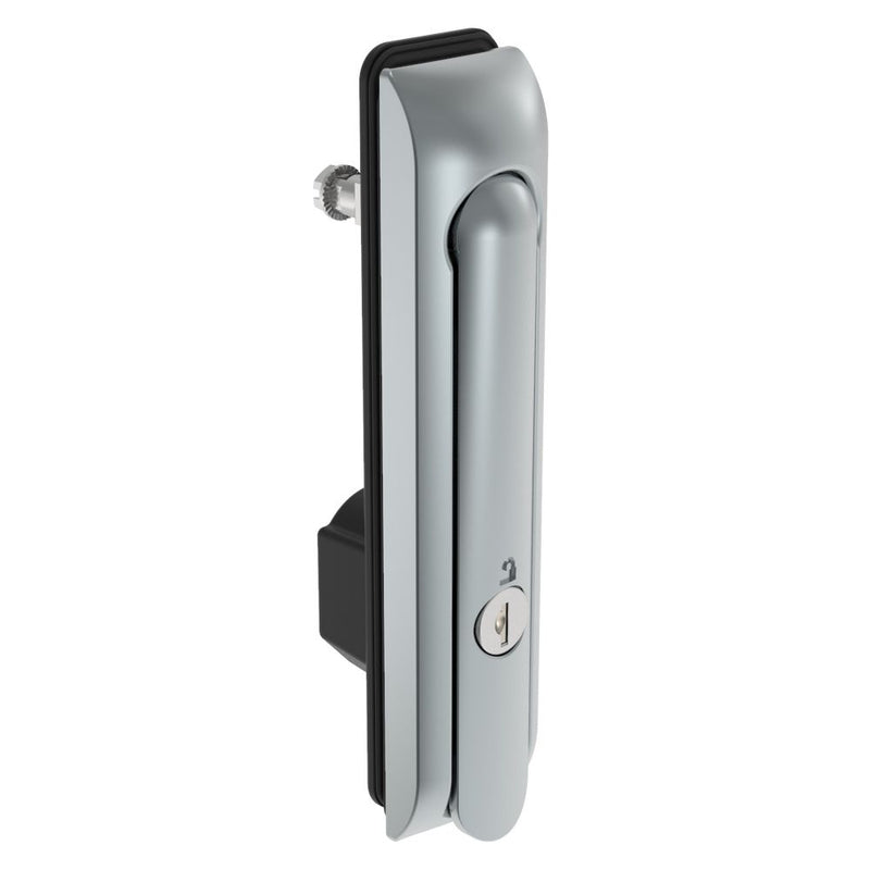 SOUTHCO Swinghandle Latch, Large Size - 150 mm (5.9 in), Without Padlock Hasp, Use with Linear Actuator, CH 751 Key (2 Keys Included), Sealed, Zinc Alloy, Satin Chrome Plated [H3-60-101-144]