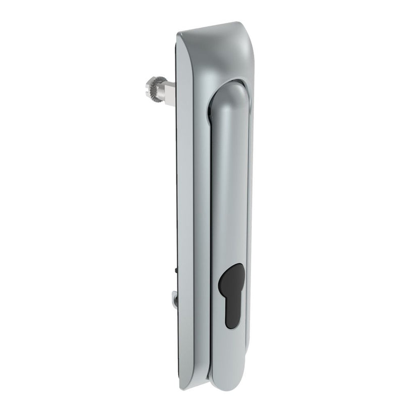 SOUTHCO Swinghandle Latch, Large Size - 150 mm (5.9 in), Without Padlock Hasp, Use with Linear Actuator, Non-Locking with detent, Non-Sealed, Zinc Alloy, Satin Chrome Plated [H3-60-120-044]