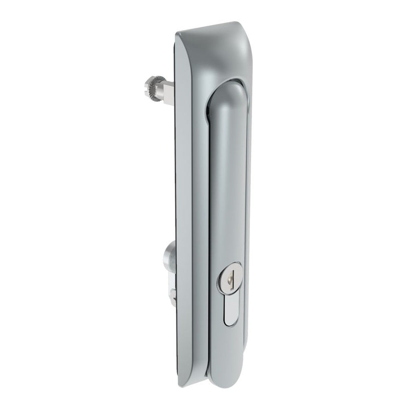 SOUTHCO Swinghandle Latch, Large Size - 150 mm (5.9 in), Without Padlock Hasp, Use with Linear Actuator, CH 300 Key DIN, Non-Sealed, Zinc Alloy, Satin Chrome Plated [H3-60-122-044]